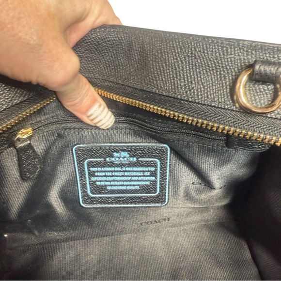 Coach Blue and Black Leopard Print Tote and Wristlet Set - Picture 8 of 12